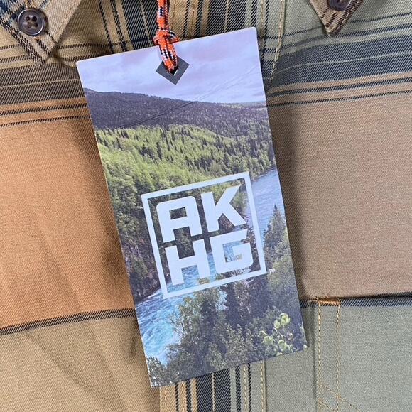 Duluth Trading Co Alakan Hardgear Button Shirt Men's Medium Plaid New - Picture 3 of 9